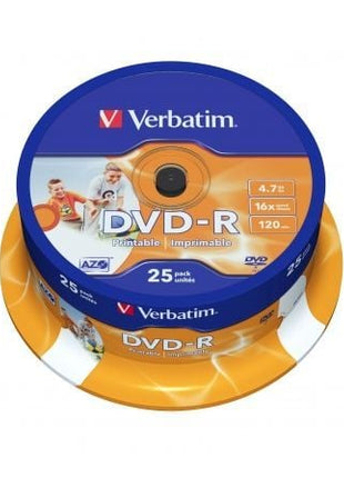 DVD - R Verbatim Imprimible 16X/ Tarrina - 25uds - Tiensol