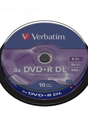 DVD+R Doble Capa Verbatim Advanced AZO 8X/ Tarrina - 10uds - Tiensol