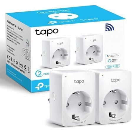 Enchufe WiFi Inteligente TP - Link Tapo P100/ Pack 2 - Tiensol