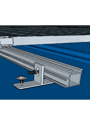 Estructura Aluminio Coplanar Chapa 1 Panel - Tiensol