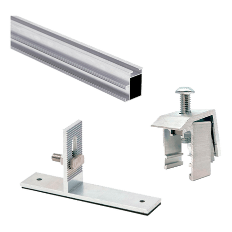 Estructura Aluminio Coplanar Chapa 1 Panel - Tiensol