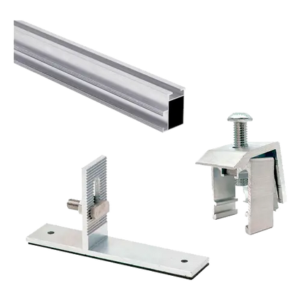Estructura Aluminio Coplanar Chapa 1 Panel - Estructuras Coplanar