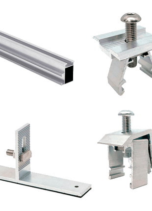 Estructura Aluminio Coplanar Chapa 2 Paneles - Tiensol