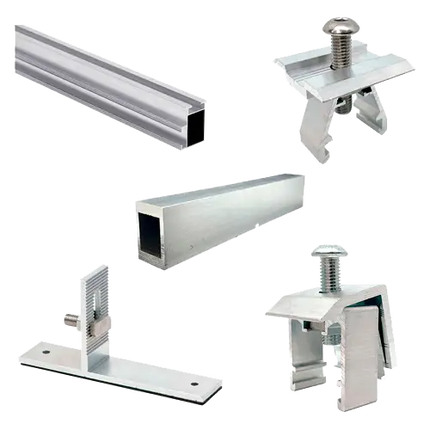 Estructura Aluminio Coplanar Chapa 4 Paneles - Estructuras Coplanar
