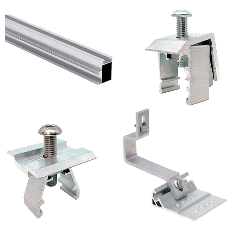 Estructura Aluminio Coplanar Salvatejas 2 Paneles - Tiensol