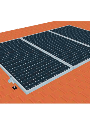 Estructura Aluminio Coplanar Tornillo 1 Panel - Tiensol