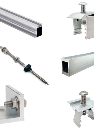 Estructura Aluminio Coplanar Tornillo 10 Paneles - Estructuras Coplanar