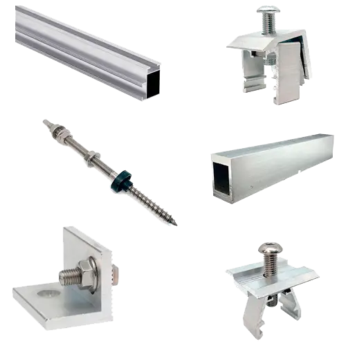 Estructura Aluminio Coplanar Tornillo 4 Paneles - Estructuras Coplanar