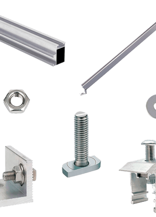 Estructura Aluminio Suelo Plano 1 Panel - Tiensol