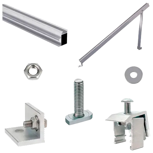 Estructura Aluminio Suelo Plano 1 Panel - Estructuras Suelo Plano