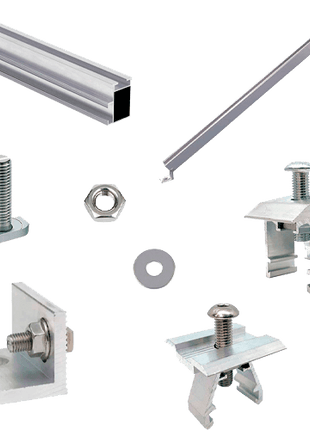 Estructura Aluminio Suelo Plano 2 Paneles - Tiensol