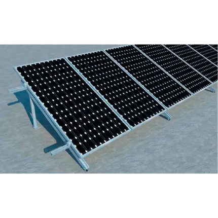 Estructura Aluminio Suelo Plano 4 Paneles - Estructuras Suelo Plano