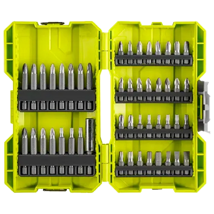 Estuche 48 Puntas Atornillar Ryobi RAK48SSD | PH PZ TX HEX SL | 25-50 mm - Accesorios de Herramientas