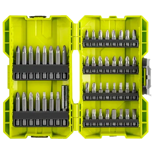 Estuche 48 Puntas Atornillar Ryobi RAK48SSD | PH PZ TX HEX SL | 25-50 mm - Accesorios de Herramientas