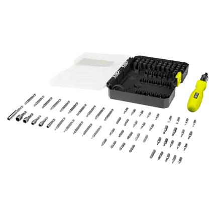 Estuche 59 Puntas Ryobi RAK59SD con Destornillador | PH PZ TX SL HEX - Accesorios de Herramientas