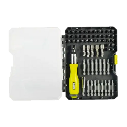 Estuche 59 Puntas Ryobi RAK59SD con Destornillador | PH PZ TX SL HEX - Accesorios de Herramientas