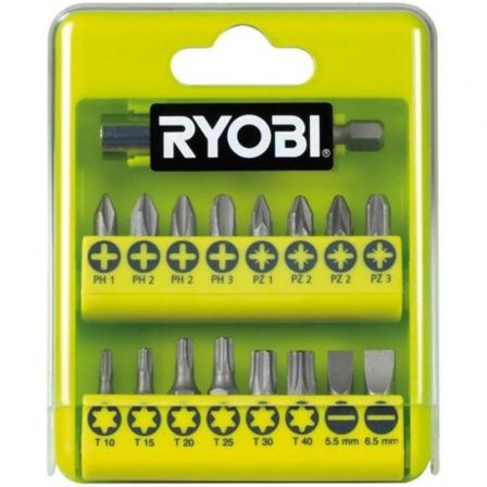 Estuche de 21 Puntas para Atornillar Ryobi RAK17SD - Tiensol