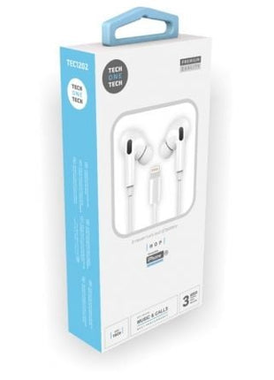 Expositor de Auriculares Tech One Tech earTECH TEC1203/ con Micrófono/ Lightning/ Incluye 10 Auriculares Blancos - Tiensol