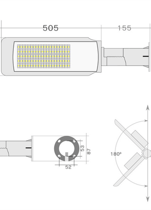 Farola LED 100W 4kV 6000K Exterior JND - 77860 - Tiensol