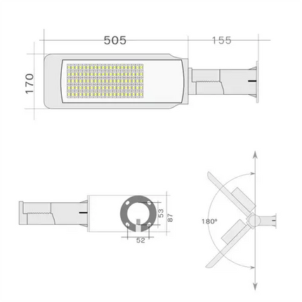 Farola LED 100W 4kV 6000K Exterior JND - 77860 - Tiensol
