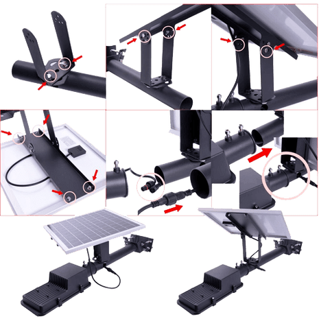 Farola Solar 300W 6000K 3000 Lúmenes 48Ah JND - 74830 - Tiensol