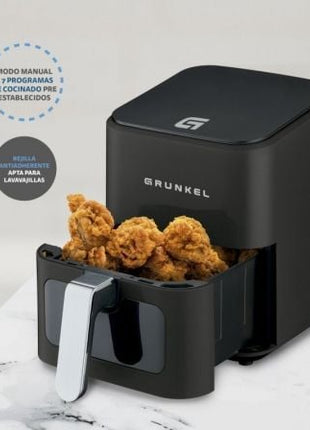 Freidora por Aire / Sin Aceite Grunkel Black Easy Fryer/ 1200W/ Capacidad 4L - Tiensol