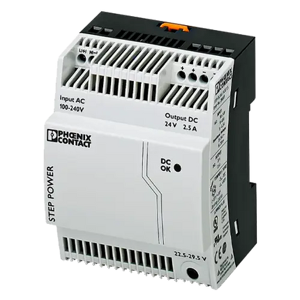 Fuente Alimentación SMA 24VDC 2,5A STEP-PS/1AC/24DC/2.5 DIN Rail - Baterías de Lítio