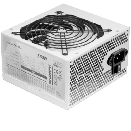 Fuente de Alimentación Mars Gaming MPIII550P/ 550W/ Ventilador 12cm - Blanco - Tiensol