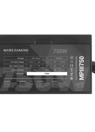 Fuente de Alimentación Mars Gaming MPIII750/ 750W/ Ventilador 12cm - Tiensol