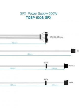 Fuente de Alimentación SFX TooQ TQEP - 500S - SFX/ 500W/ Ventilador 8cm - Tiensol