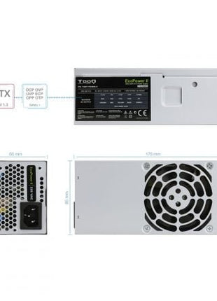 Fuente de Alimentación TFX TooQ TQEP - TFX500S - O/ 500W/ Ventilador 8cm - Tiensol