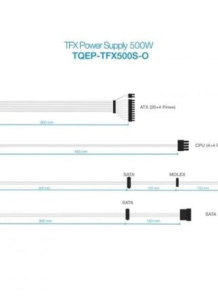 Fuente de Alimentación TFX TooQ TQEP - TFX500S - O/ 500W/ Ventilador 8cm - Tiensol