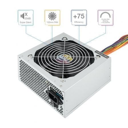 Fuente de Alimentación TooQ TQAPOLO - 500SP/ 500W/ Ventilador 12cm - Tiensol