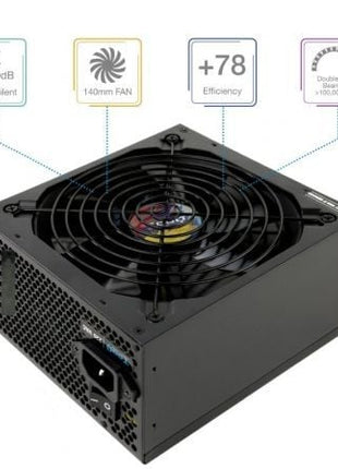 Fuente de Alimentación TooQ TQAPOLO - 650SP/ 650W/ Ventilador 14cm - Tiensol