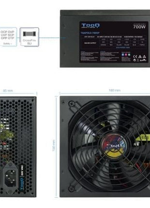 Fuente de Alimentación TooQ TQAPOLO - 700SP/ 700W/ Ventilador 14cm - Tiensol