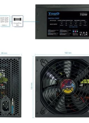 Fuente de Alimentación Tooq TQAPOLO - 750SP/ 750W/ Ventilador 14cm - Tiensol