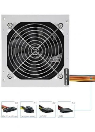 Fuente de Alimentación TooQ TQEP - 500S - INT/ 500W/ Ventilador 12cm - Tiensol