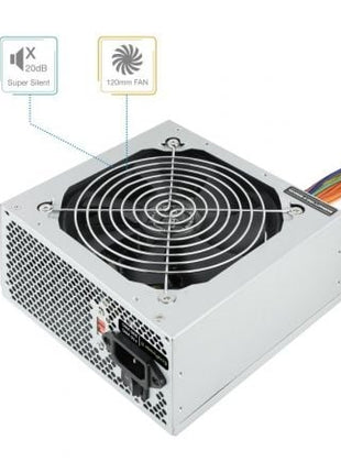 Fuente de Alimentación TooQ TQEP - 500S - INT/ 500W/ Ventilador 12cm - Tiensol