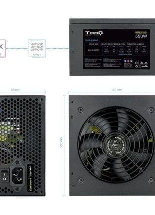 Fuente de Alimentación TooQ TQEP - 550SP/ 550W/ Ventilador 12cm - Tiensol