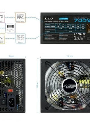 Fuente de Alimentación TooQ TQXGEII - 700SAP/ 700W/ Ventilador 14cm/ 80 Plus Bronze - Tiensol