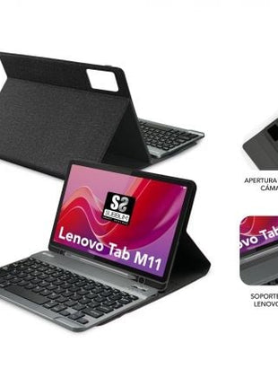 Funda con Teclado Subblim Keytab Pro Bluetooth para Lenovo Tab M11 de 11'/ Negra - Tiensol