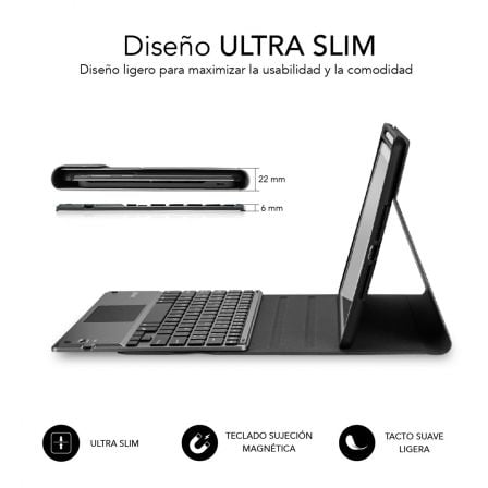 Funda con Teclado Subblim Keytab Pro Bluetooth Touchpad para Tablets Apple iPad Pro de 11' 2020/ Negra - Tiensol