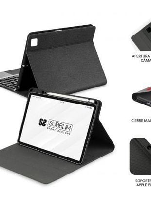 Funda con Teclado Subblim Keytab Pro Bluetooth Touchpad para Tablets Apple iPad Pro de 11' 2020/ Negra - Tiensol