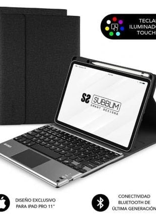 Funda con Teclado Subblim Keytab Pro Bluetooth Touchpad para Tablets Apple iPad Pro de 11' 2020/ Negra - Tiensol