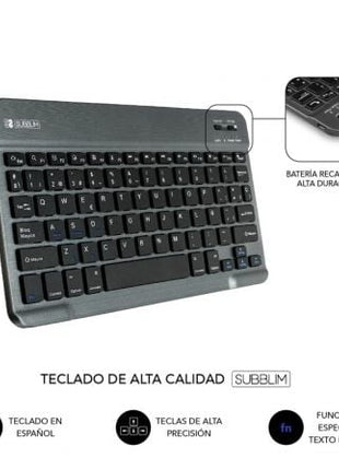 Funda con Teclado Subblim KeyTab Pro BT para Tablet Lenovo Tab M10 FHD Plus de 10.3'/ Negra - Tiensol