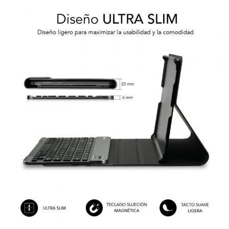 Funda con Teclado Subblim KeyTab Pro BT para Tablets Samsung Galaxy A8 X200/205/ Negra - Tiensol