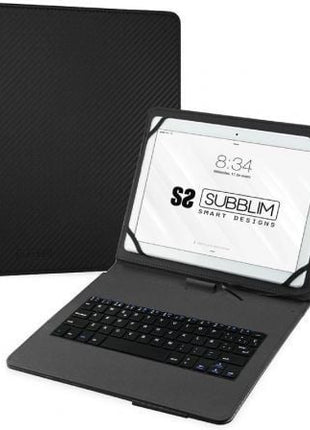 Funda con Teclado Subblim Keytab Pro USB para Tablets de 10.1' - 11'/ Negra - Tiensol