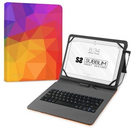 Funda con Teclado Subblim Keytab USB 11' Triángulos USB para Tablets de 11' - Tiensol