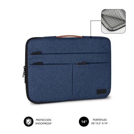 Funda Subblim Air Padding 360 Sleeve para Portátiles hasta 14'/ Azul - Tiensol