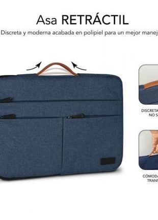 Funda Subblim Air Padding 360 Sleeve para Portátiles hasta 14'/ Azul - Tiensol